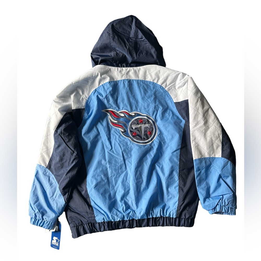 Tennessee Titans Starter Hooded Half Zip Pullover Jacket Mens Size Large - Picture 2 of 5
